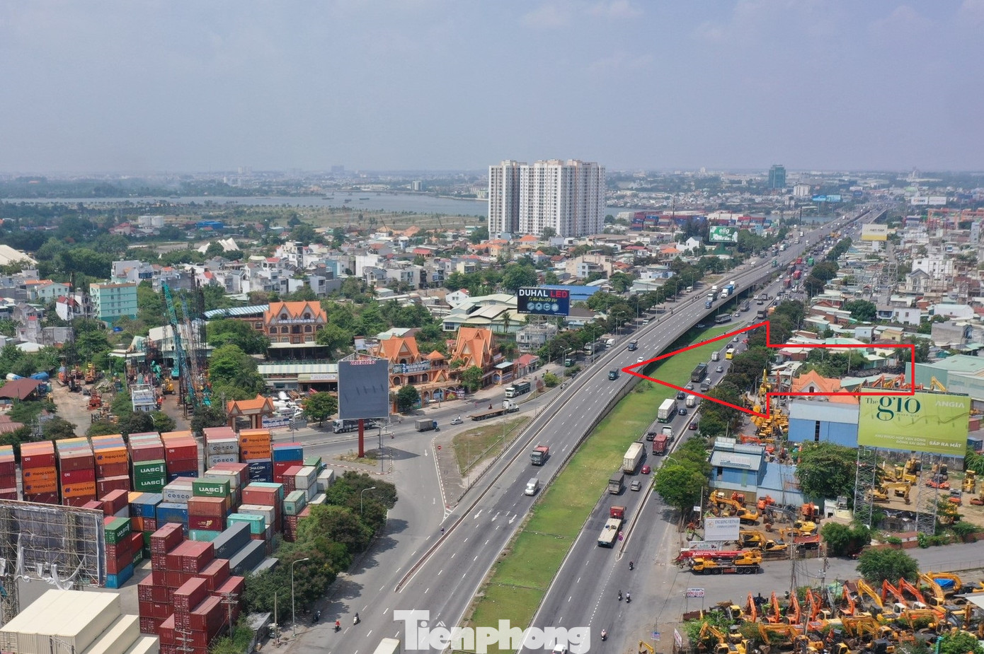 Nút giao Tân Vạn nhìn từ hướng đi tỉnh Đồng Nai