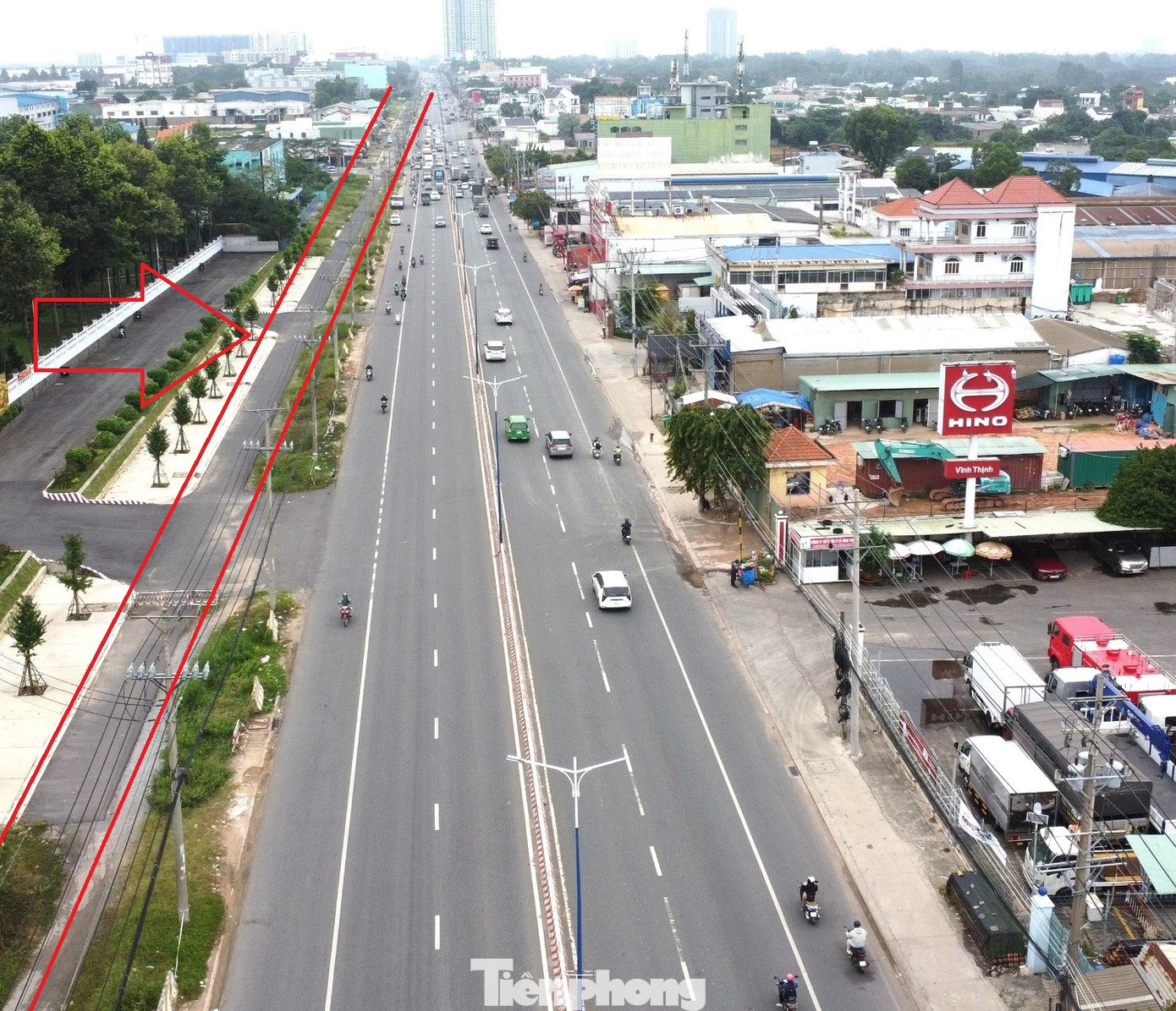 Dự án nâng cấp, mở rộng quốc lộ 13 được triển khai thu hồi đất cùng một chiều theo hướng từ TPHCM đi Bình Dương.