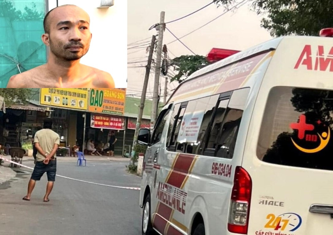 Hiện trường vụ án (ảnh lớn) và nghi can Lê Thanh Hải (ảnh nhỏ)