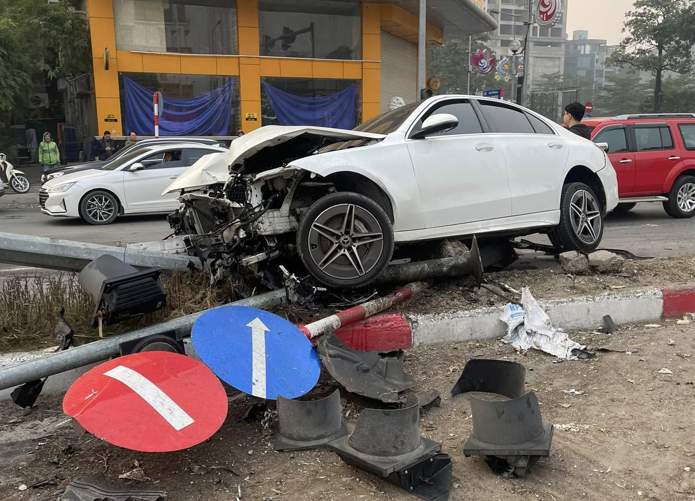 Hiện trường vụ tai nạn. Ảnh: FB