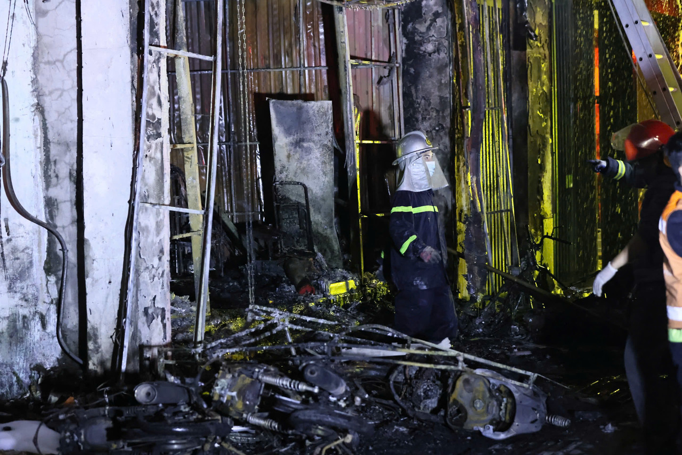 Hiện trường vụ cháy. Ảnh: PV. Hiện trường vụ cháy. Ảnh: PV.