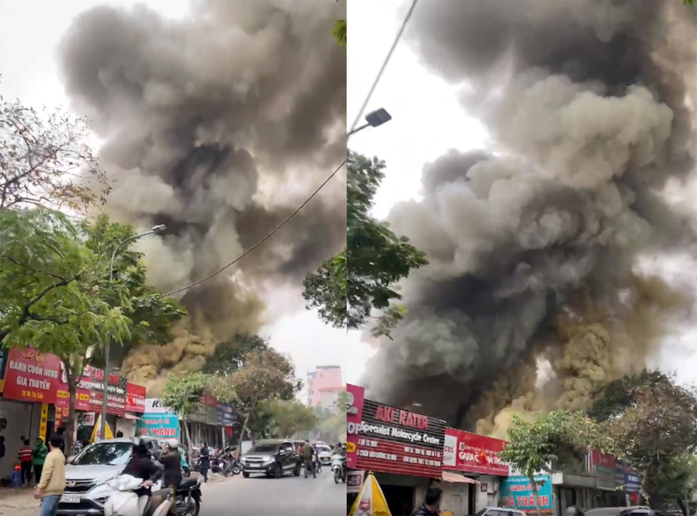 Hiện trường vụ cháy. Hiện trường vụ cháy.