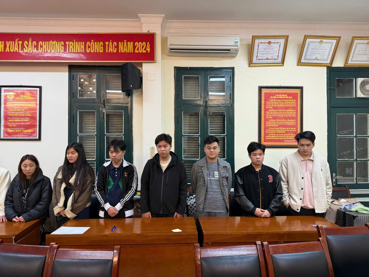 Đối tượng trong đường dây lừa đảo.