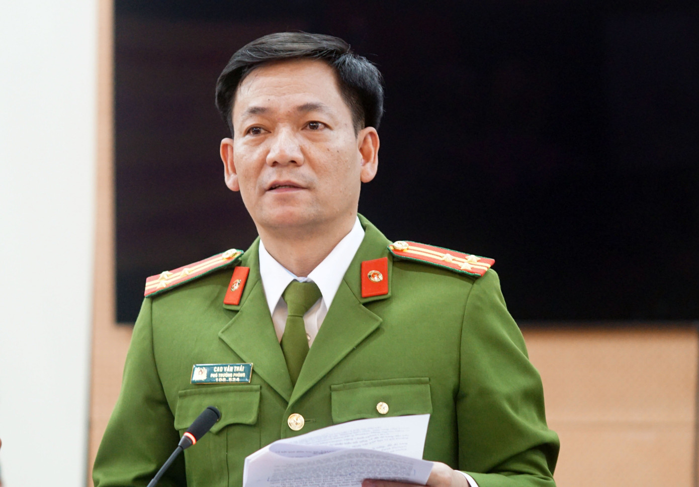 Thượng tá Cao Văn Thái - Phó trưởng Phòng Cảnh sát hình sự Công an TP Hà Nội. Thượng tá Cao Văn Thái - Phó trưởng Phòng Cảnh sát hình sự Công an TP Hà Nội.