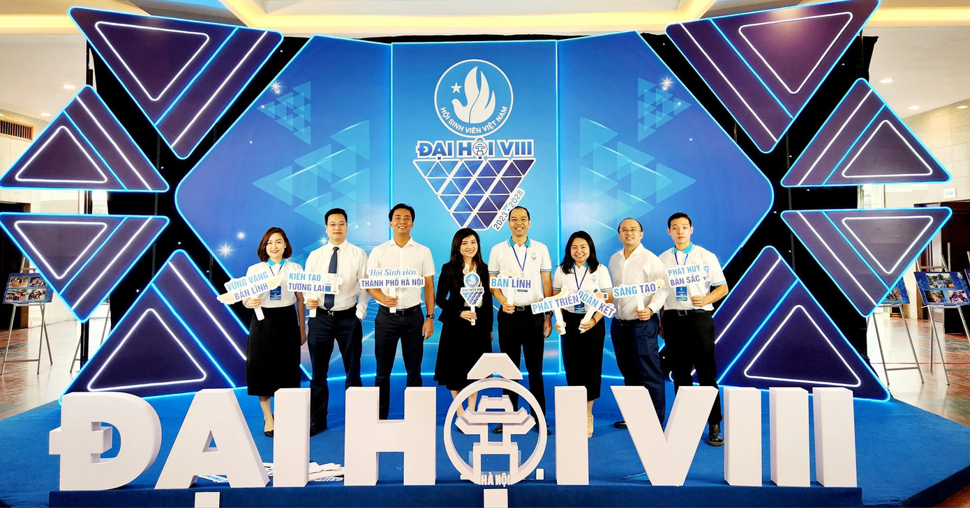 Các đại biểu dự Đại hội đại biểu Hội Sinh viên TP Hà Nội khoá VIII, nhiệm kỳ 2023 - 2028