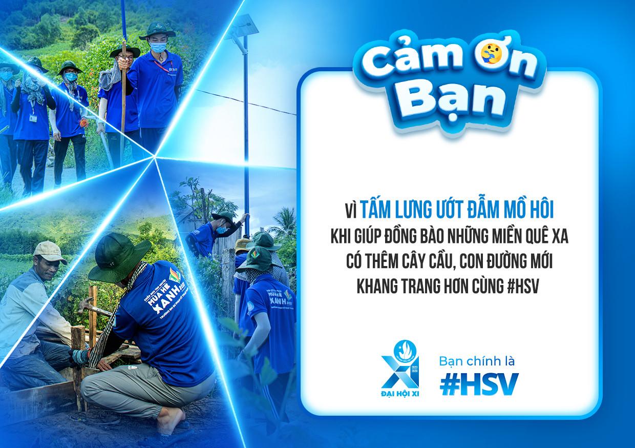 Lời cảm ơn vì tấm lưng ướt đẫm mồ hôi của hội viên, sinh viên trong Chiến dịch Mùa hè xanh Lời cảm ơn vì tấm lưng ướt đẫm mồ hôi của hội viên, sinh viên trong Chiến dịch Mùa hè xanh