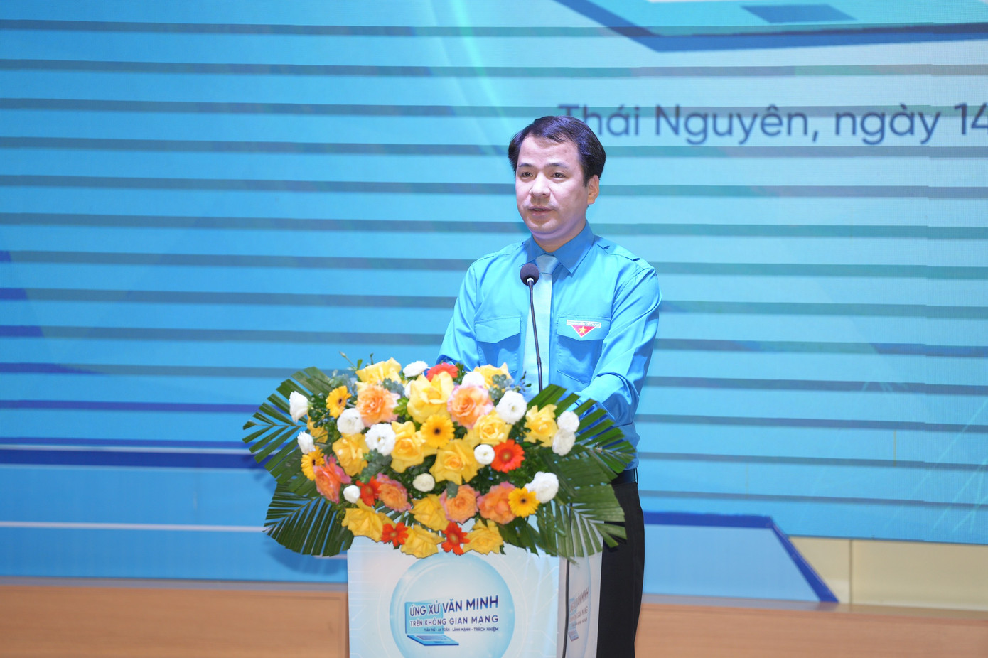 Anh Ngô Văn Cương - Bí thư T.Ư Đoàn phát biểu tại lễ phát động Anh Ngô Văn Cương - Bí thư T.Ư Đoàn phát biểu tại lễ phát động