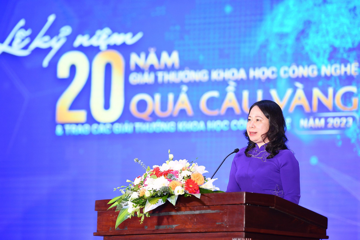 Phó Chủ tịch nước Võ Thị Ánh Xuân phát biểu tại buổi lễ. Ảnh: Dương Triều