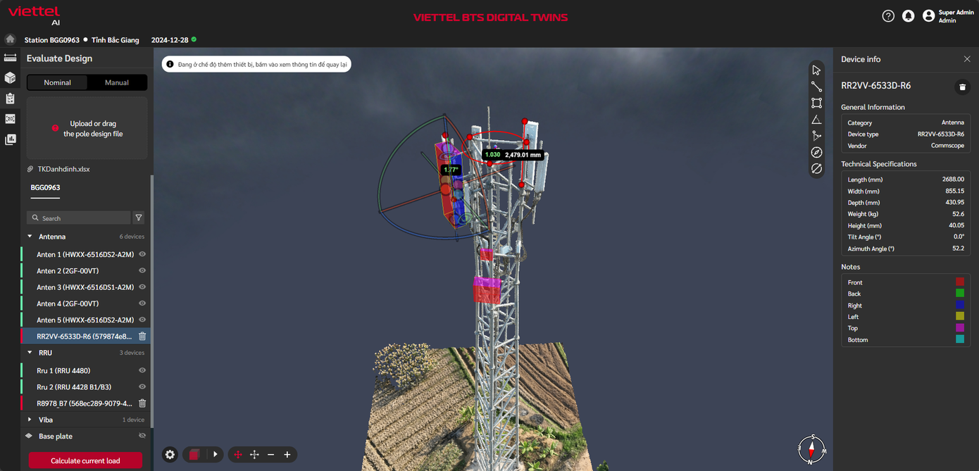 BTS Digital Twins (Bản sao số trạm BTS) là một hệ thống giả lập để quản lý hạ tầng và tài sản. BTS Digital Twins (Bản sao số trạm BTS) là một hệ thống giả lập để quản lý hạ tầng và tài sản.