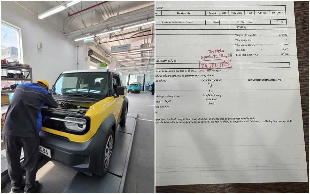 Nhiều chủ xe bất ngờ với hóa đơn bảo dưỡng ô tô điện quá thấp.