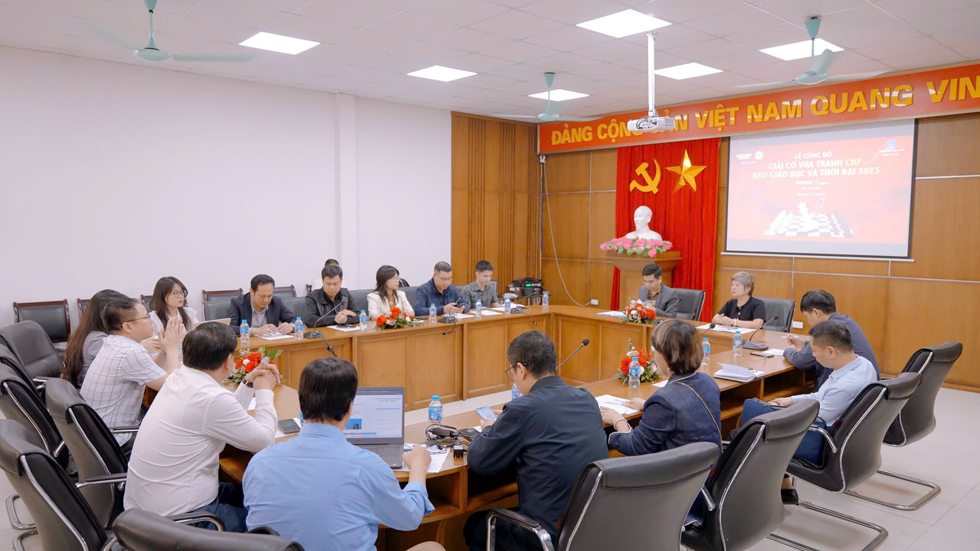 Lễ công bố Giải cờ vua Cúp Giáo dục và Thời đại 2025.