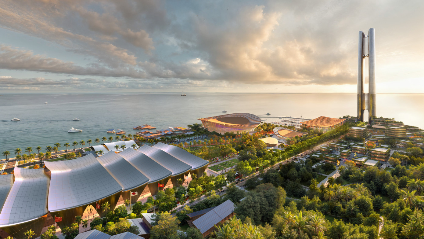 Phú Quốc khởi động hàng loạt dự án trọng điểm phục vụ APEC 2027. Ảnh phối cảnh Phú Quốc khởi động hàng loạt dự án trọng điểm phục vụ APEC 2027. Ảnh phối cảnh