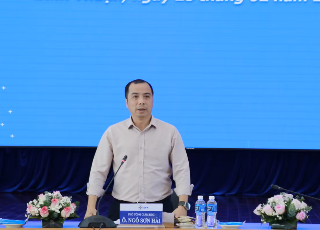 Ông Ngô Sơn Hải- Phó tổng giám đốc EVN phát biểu kết luận Ông Ngô Sơn Hải- Phó tổng giám đốc EVN phát biểu kết luận