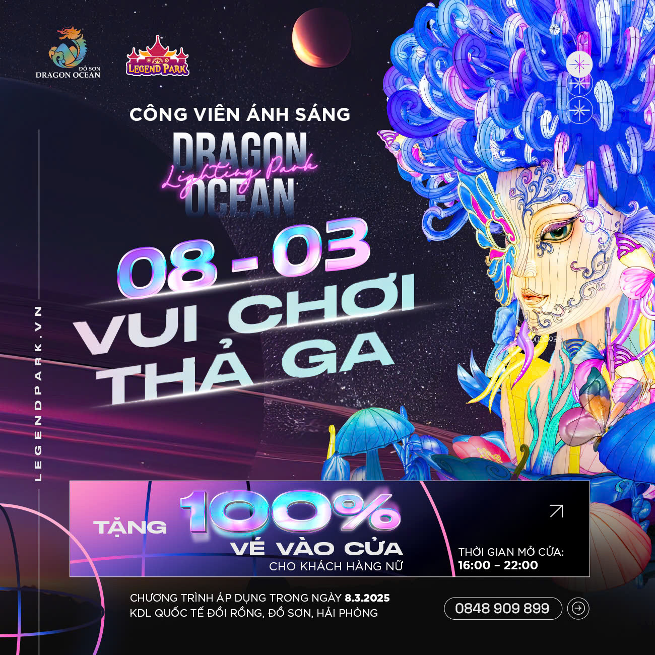 Chương trình quà tặng đặc biệt dành cho phái nữ tại Dragon Ocean Lighting Park Chương trình quà tặng đặc biệt dành cho phái nữ tại Dragon Ocean Lighting Park