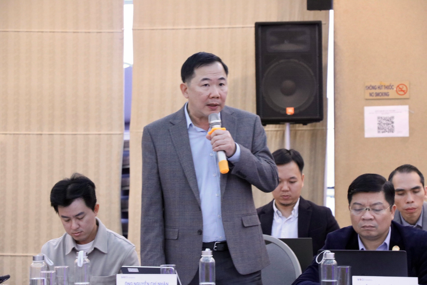 Ông Nguyễn Chí Nhân, Tổng Thư ký Hiệp hội Thuốc lá Việt Nam (VTA) phát biểu tại hội thảo. Ông Nguyễn Chí Nhân, Tổng Thư ký Hiệp hội Thuốc lá Việt Nam (VTA) phát biểu tại hội thảo.