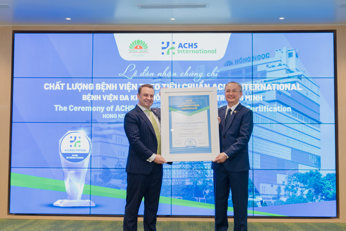 Bệnh viện Đa khoa Hồng Ngọc nhận Chứng chỉ chất lượng bệnh viện theo tiêu chuẩn ACHS International