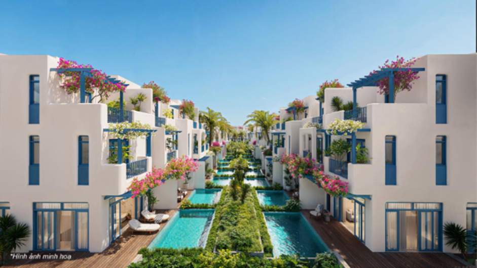 100% nhà phố biển Sông Town có tiện ích hồ bơi riêng. 100% nhà phố biển Sông Town có tiện ích hồ bơi riêng.