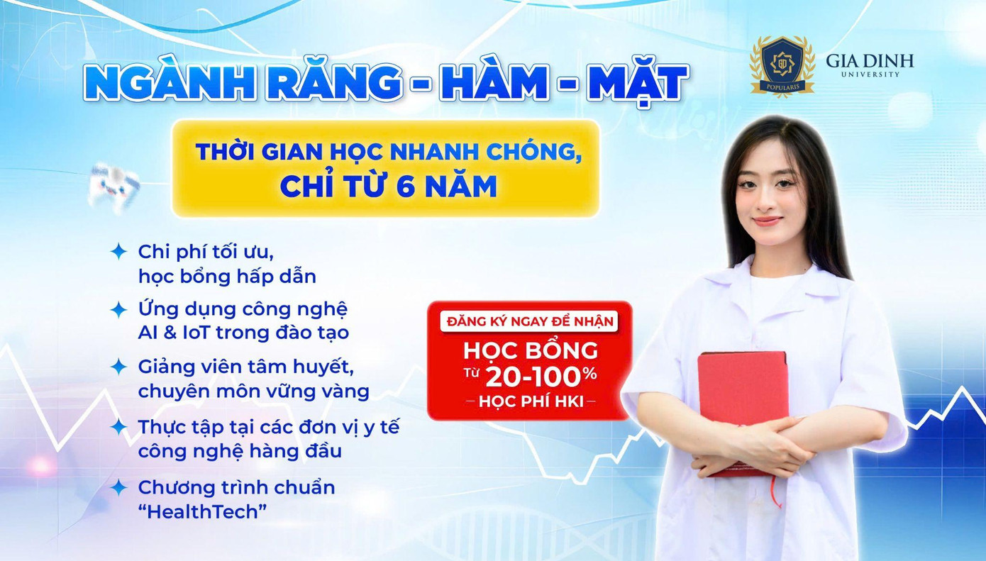 Ngành Răng - Hàm - Mặt tại GDU được kỳ vọng sẽ phần nào giải quyết bài toán thiếu hụt nguồn nhân lực chất lượng cao cho ngành y tế nước nhà. Ngành Răng - Hàm - Mặt tại GDU được kỳ vọng sẽ phần nào giải quyết bài toán thiếu hụt nguồn nhân lực chất lượng cao cho ngành y tế nước nhà.