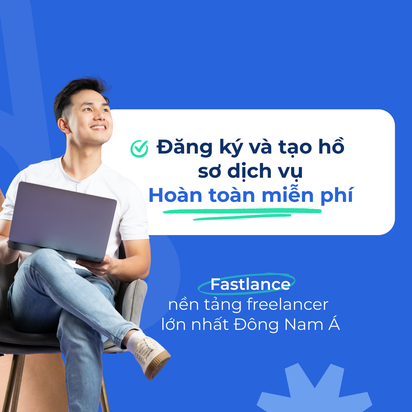 Freelancer có thể đăng kí và tạo hồ sơ dịch vụ của cá nhân. Freelancer có thể đăng kí và tạo hồ sơ dịch vụ của cá nhân.
