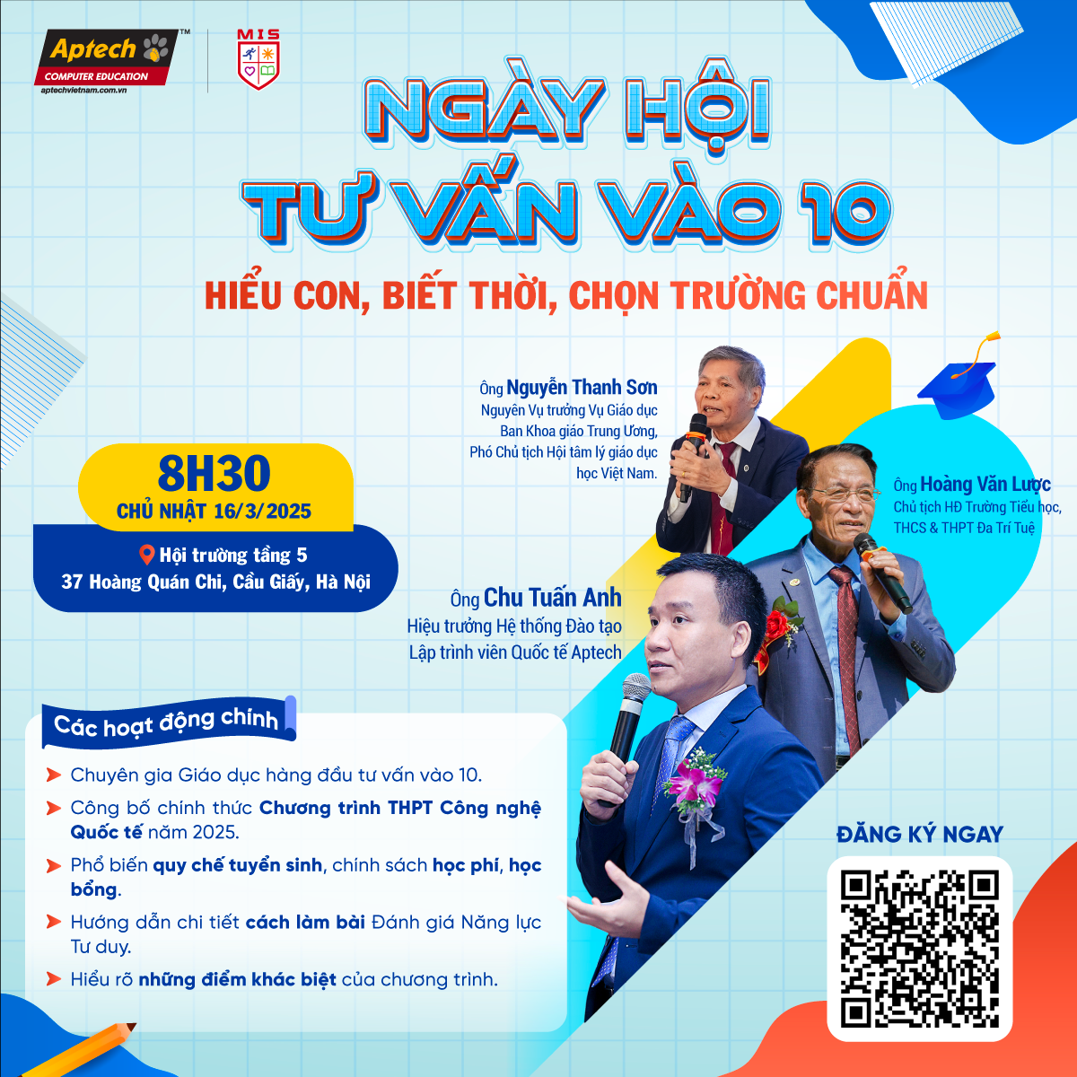 Các chuyên gia Giáo dục hàng đầu trực tiếp vào cuộc để giúp phụ huynh định hướng chọn trường phù hợp. Các chuyên gia Giáo dục hàng đầu trực tiếp vào cuộc để giúp phụ huynh định hướng chọn trường phù hợp.