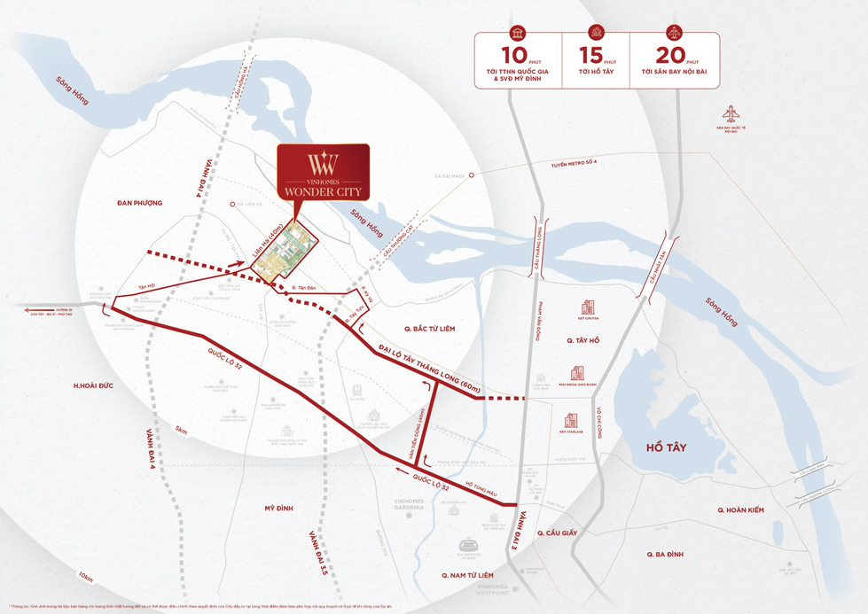 Vinhomes Wonder City kết nối dễ dàng với nội đô và tỉnh thành lân cận qua các tuyến hạ tầng huyết mạch Vinhomes Wonder City kết nối dễ dàng với nội đô và tỉnh thành lân cận qua các tuyến hạ tầng huyết mạch