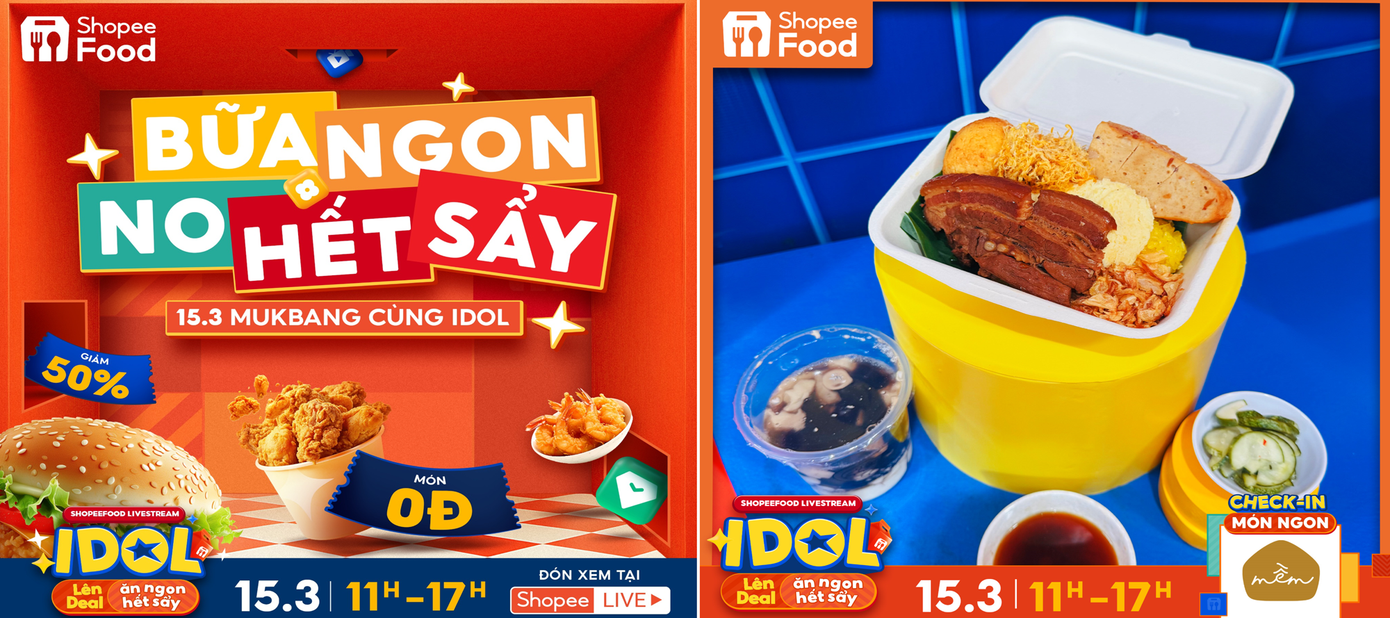 Đến với livestream marathon “Idol Lên Deal - Ăn Ngon Hết Sẩy” người dùng không chỉ được “mục sở thị” hàng loạt món ngon hấp dẫn mà còn được thỏa sức tương tác với Idol giới trẻ qua sóng livestream.