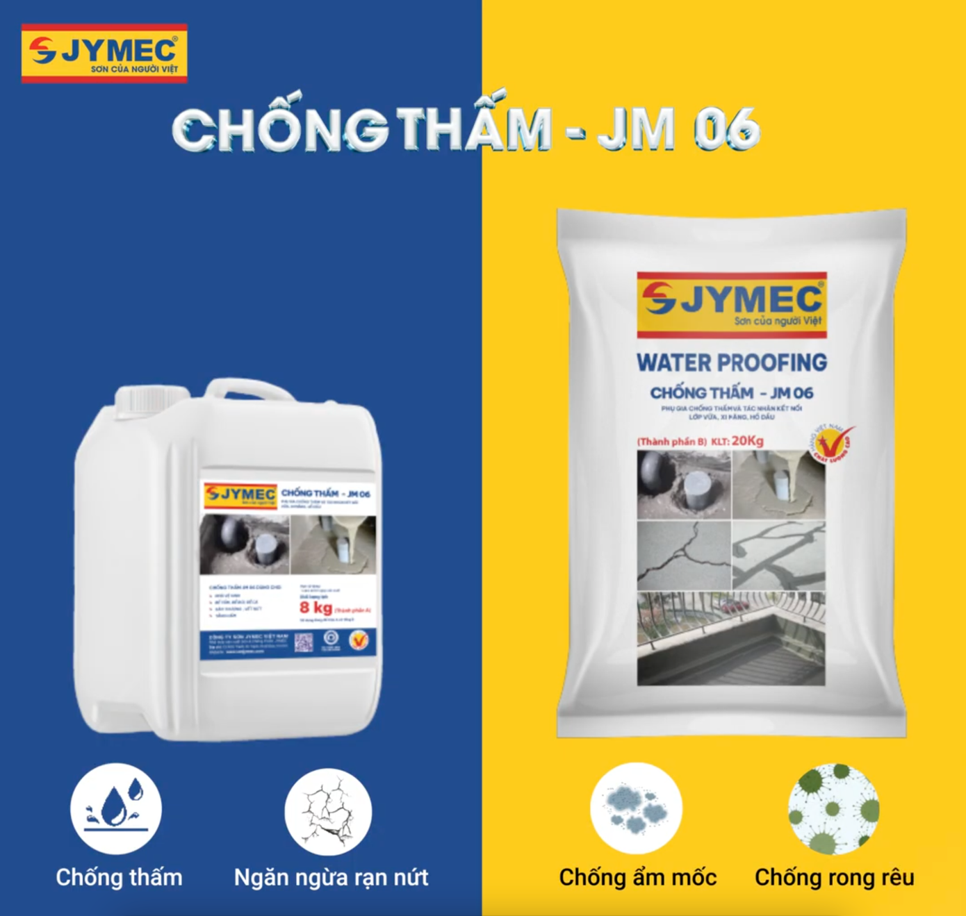 Sơn chống thấm hai thành phần JYMEC Sơn chống thấm hai thành phần JYMEC