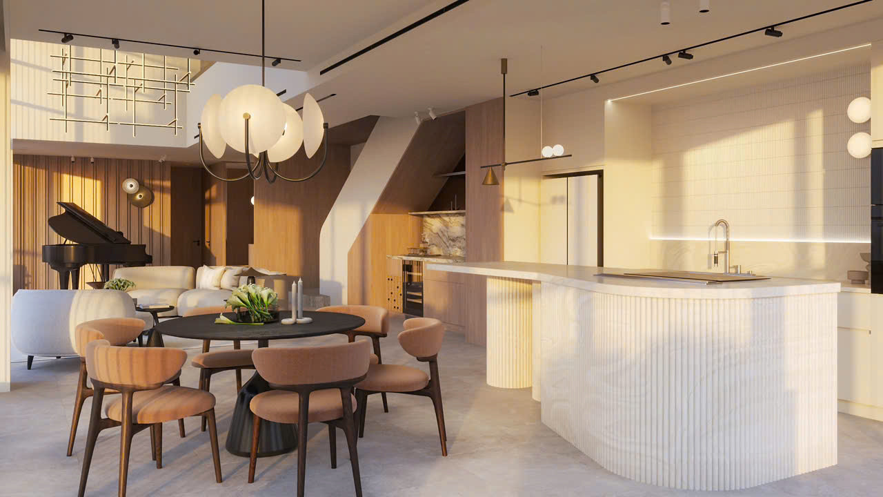 Nốt nhạc rộn ràng nơi không gian sinh hoạt chung cho cả gia đình đoàn viên