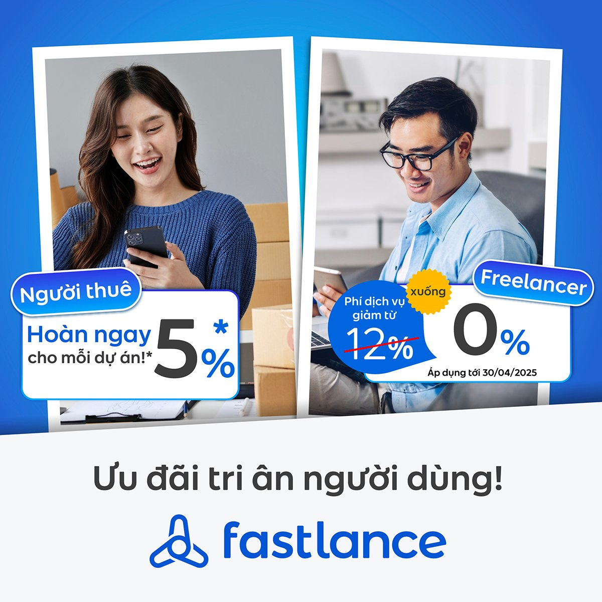 Fastlance cung cấp ưu đãi chưa từng có. Fastlance cung cấp ưu đãi chưa từng có.