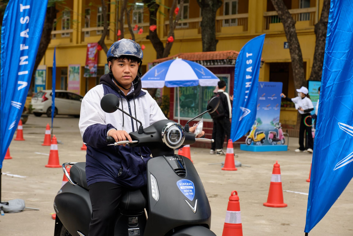 Ngũ Minh Hoàng (THPT Cổ Loa, Hà Nội) muốn đổi sang xe máy điện VinFast.