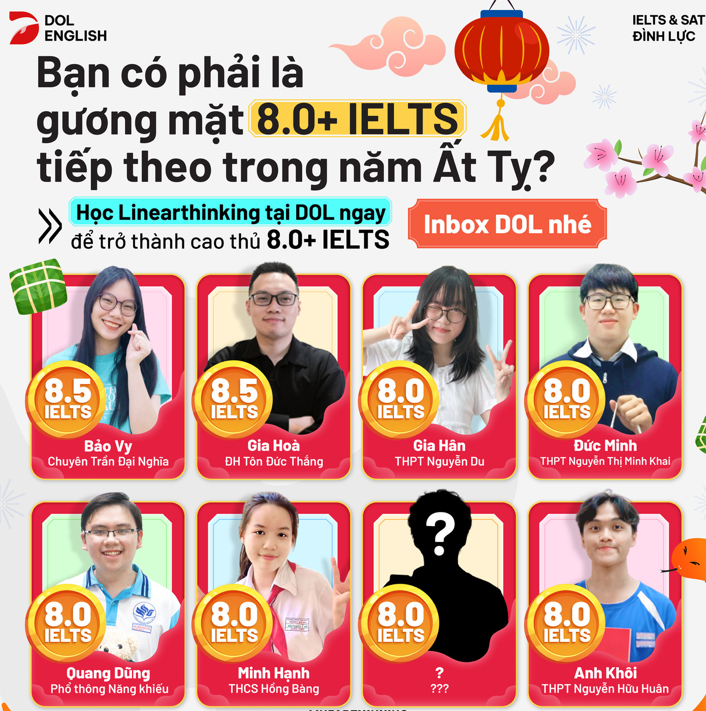 Rất nhiều học viên ở DOL English đã đạt IELTS 8.0 - 8.5 nhờ áp dụng phương pháp Linearthinking - Ảnh VS