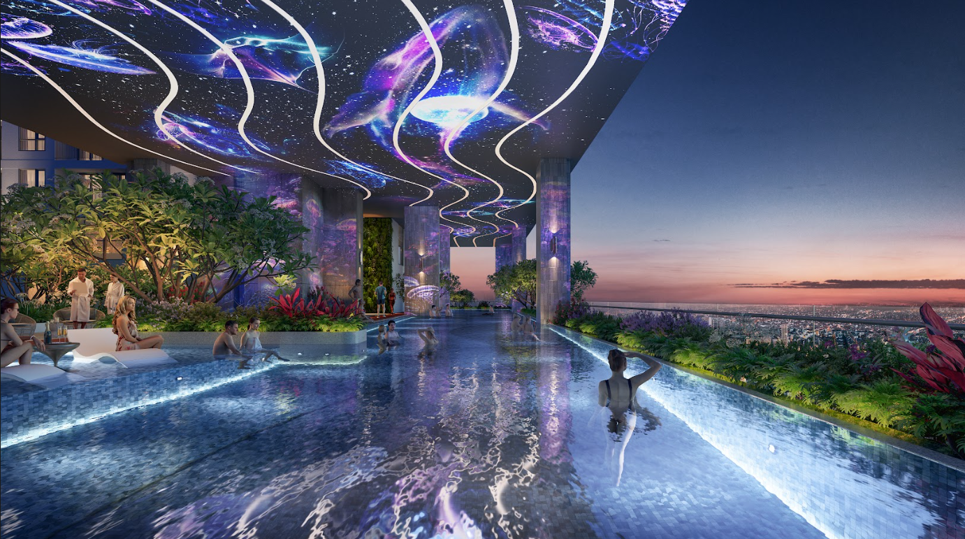 Tiện ích hồ bơi vô cực nghệ thuật tại dự án Simona Heights Tiện ích hồ bơi vô cực nghệ thuật tại dự án Simona Heights