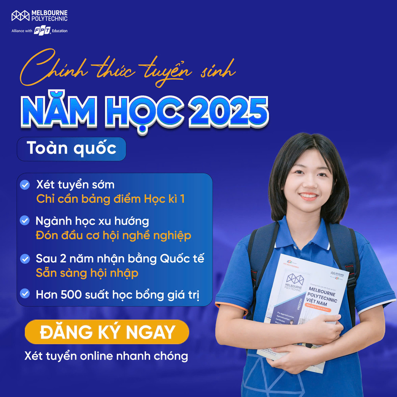 Melbourne Polytechnic Việt Nam tuyển sinh năm 2025