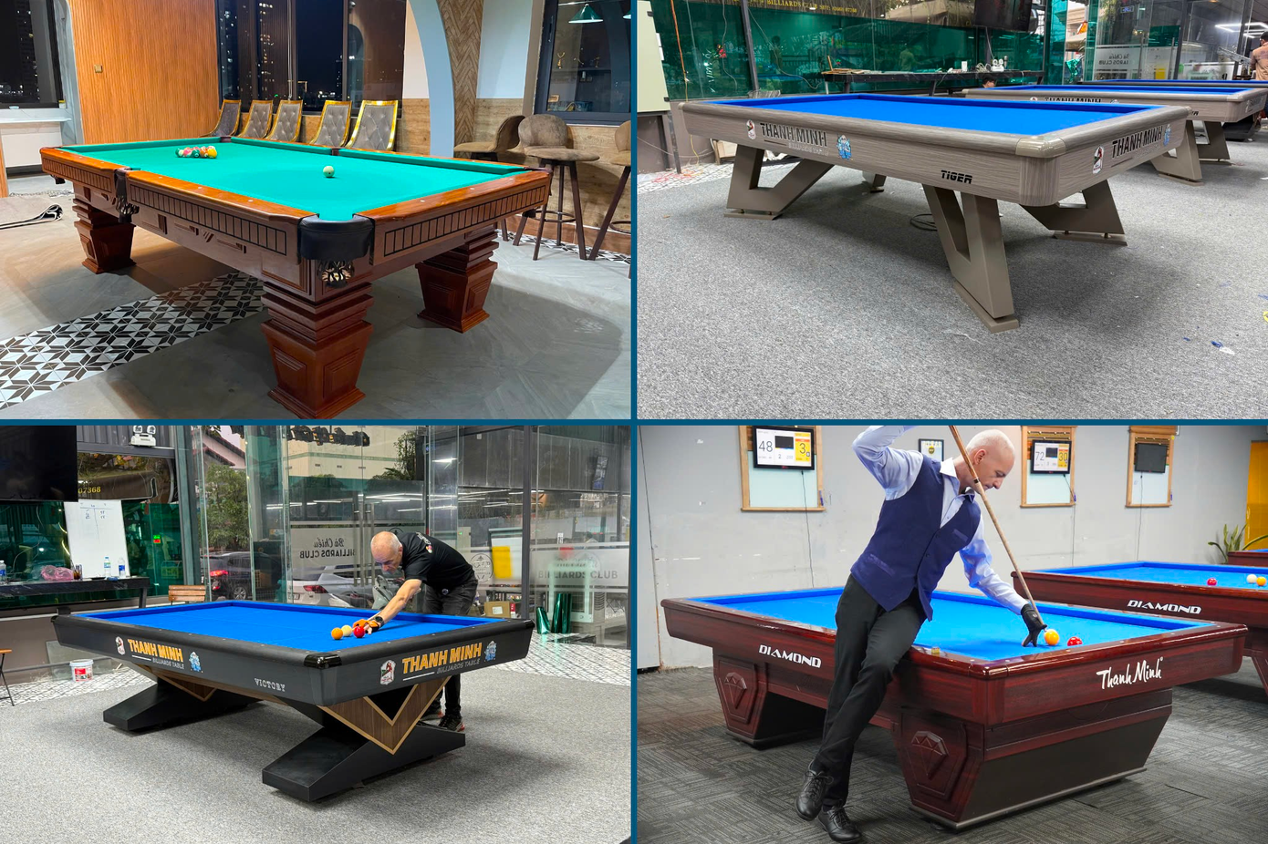Một số mẫu bàn hiện đại, đẹp mắt, thu hút người chơi của Billiards Thanh Minh Một số mẫu bàn hiện đại, đẹp mắt, thu hút người chơi của Billiards Thanh Minh
