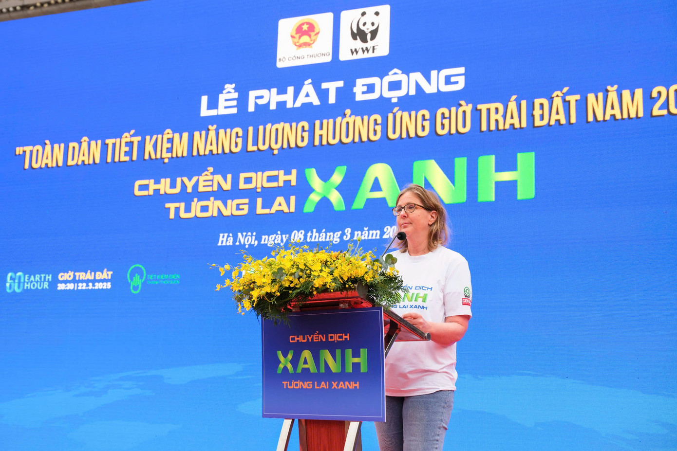 Bà Kristina Buende, Trưởng Ban Hợp tác, Phái đoàn Liên minh châu Âu tại Việt Nam chia sẻ tại sự kiện