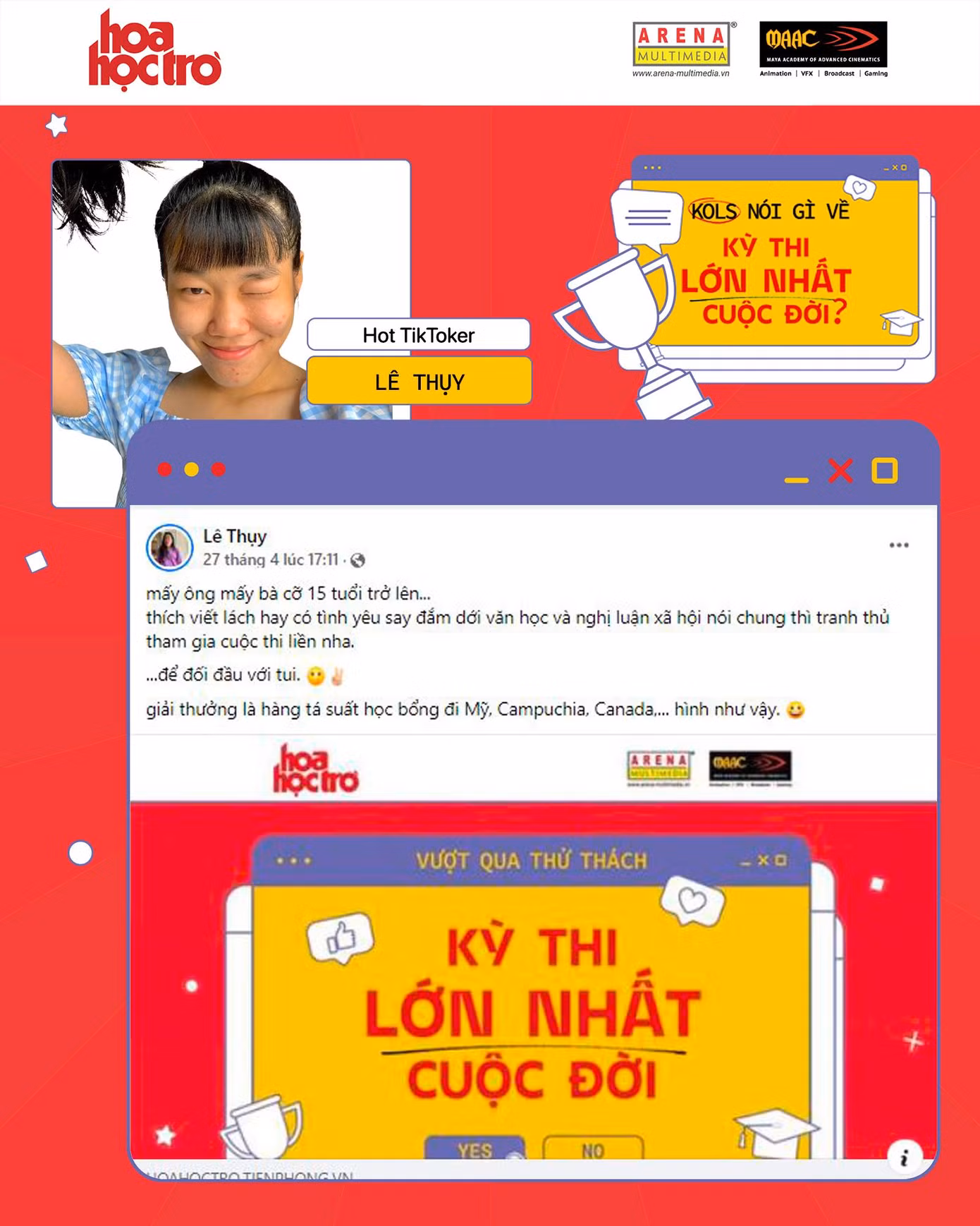 Lê Thụy hào hứng chia sẻ về Kỳ thi lớn nhất cuộc đời.