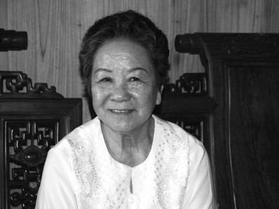 Bà Lương Thị San ở thôn Phù Lôi, Thuận Thành, Phổ Yên, Thái Nguyên