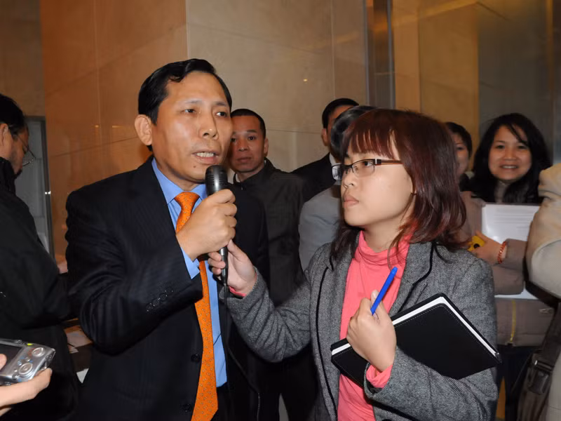 Chủ tịch Công ty Trách nhiệm hữu hạn Một thành viên Keangnam Vina – ông Ha Jong Suk xin lỗi vì cuộc bầu cử thất bại