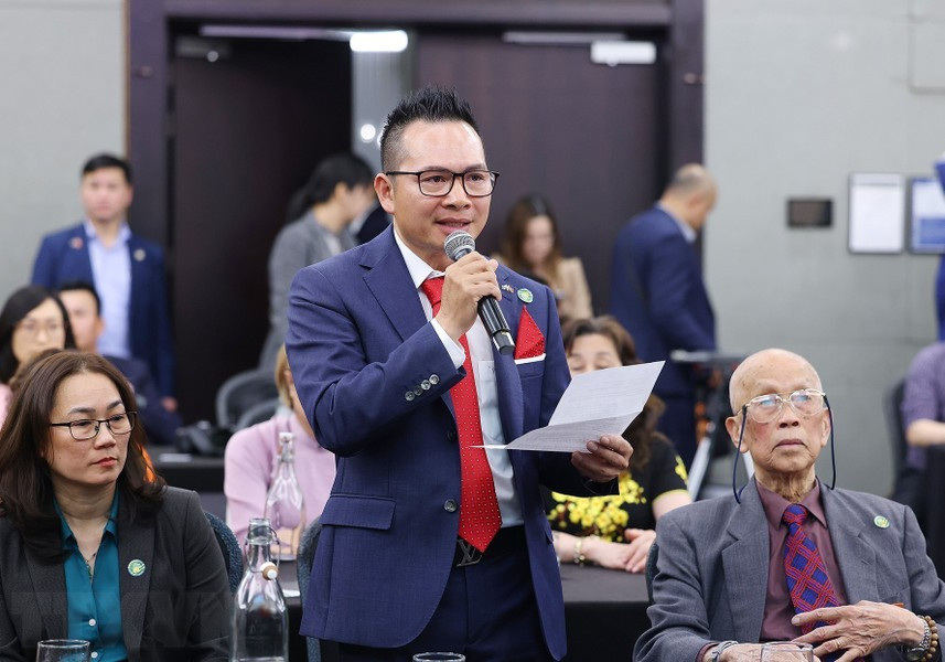 Đại diện cộng đồng người Việt Nam tại New Zealand phát biểu. (Ảnh: Dương Giang/TTXVN).