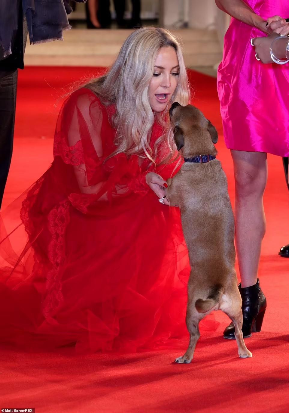 Nữ diễn viên 7x chơi đùa với Benny, cún cưng của đạo diễn Anna.