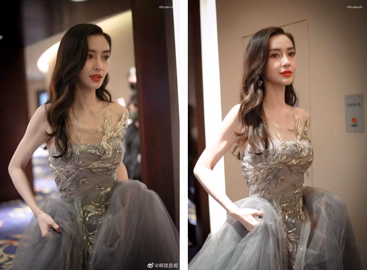 Tuy nhiên, khác với bộ ảnh do studio đăng tải, những bức ảnh lan truyền trên mạng xã hội khiến dân mạng "giật mình" bởi thân hình gầy "trơ xương" của nữ diễn viên 32 tuổi.