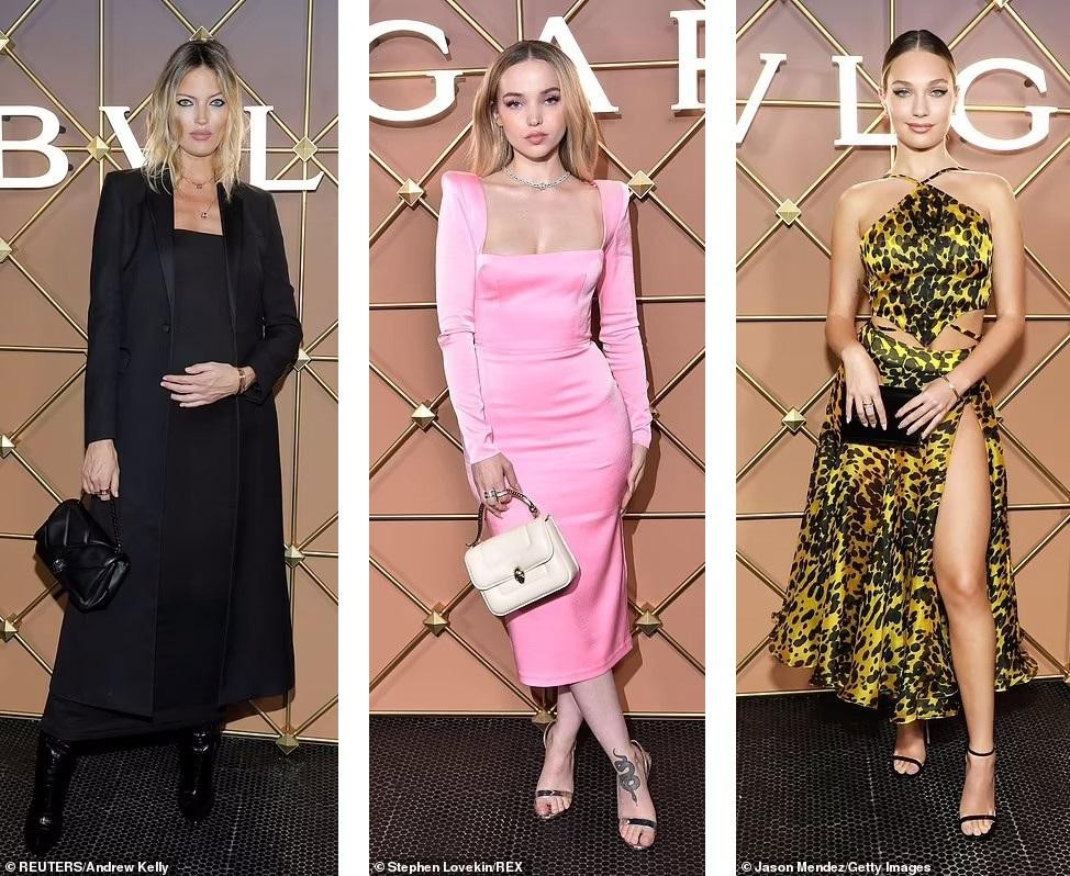 Từ trái qua phải: Người mẫu Martha Hunt, diễn viên Dove Cameron và ngôi sao ca nhạc Maddie Ziegler.