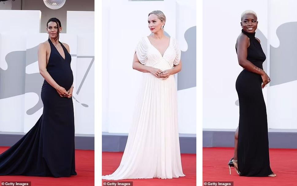 Từ trái qua phải: Người mẫu Paola Turani, đạo diễn Mona Fastvold và ca sĩ Tia Taylor.