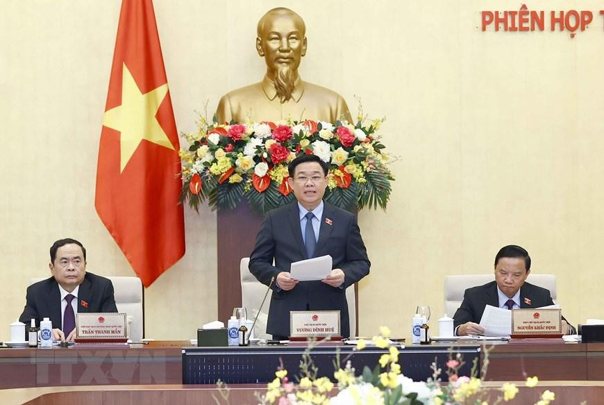 Chủ tịch Quốc hội Vương Đình Huệ chủ trì phát biểu khai mạc Phiên họp thứ 14 của Ủy ban Thường vụ Quốc hội. Ảnh: TTXVN Chủ tịch Quốc hội Vương Đình Huệ chủ trì phát biểu khai mạc Phiên họp thứ 14 của Ủy ban Thường vụ Quốc hội. Ảnh: TTXVN