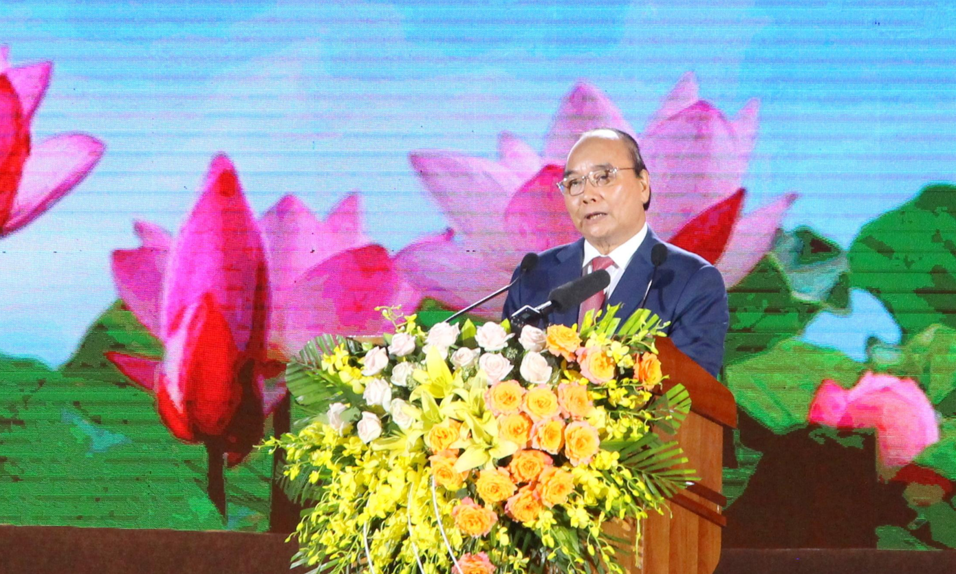 Chủ tịch nước Nguyễn Xuân Phúc phát biểu tại buổi lễ