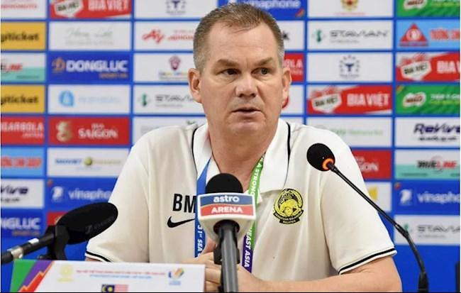 HLV Brad Maloney có thể bị sa thải sau trận đấu của U23 Malaysia với U23 Việt Nam? Ảnh Trọng Tài
