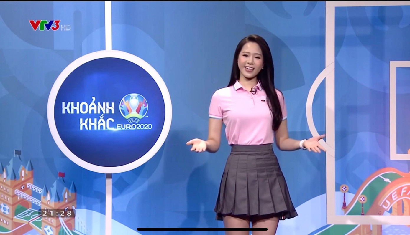 Người đẹp Nguyễn Hoàng Bảo Châu gây ấn tượng với vai trò MC- BTV Thể thao của VTV.