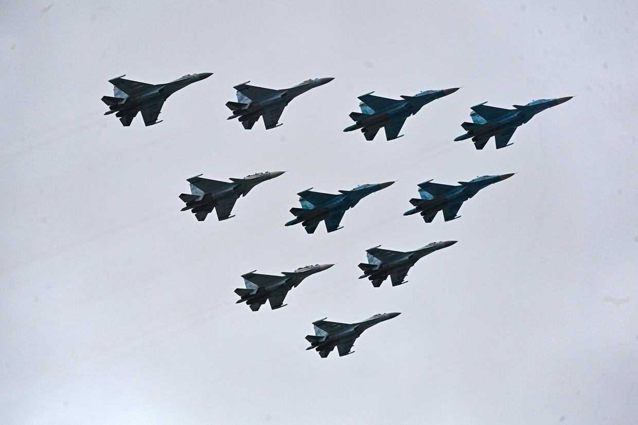 Su-30SM, Su-35S, và Su-34. Ảnh: Sputnik