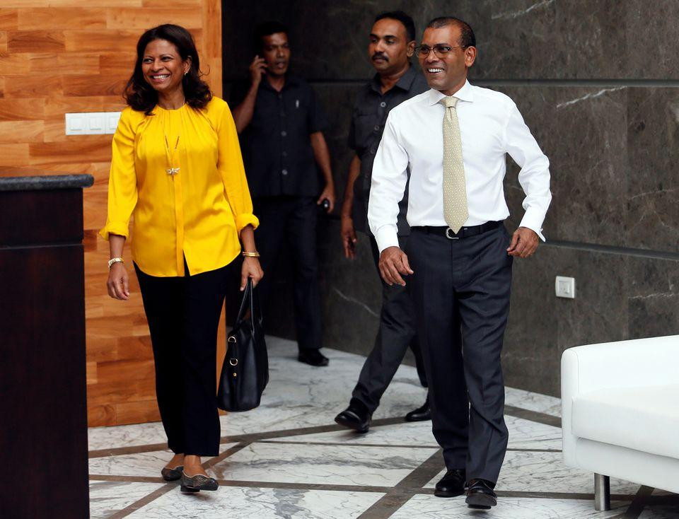 Cựu Tổng thống Mohamed Nasheed và vợ Laila Ali Abdulla. Ảnh: Reuters Cựu Tổng thống Mohamed Nasheed và vợ Laila Ali Abdulla. Ảnh: Reuters