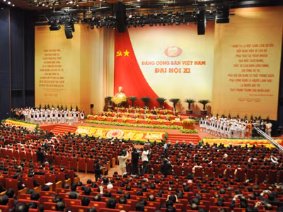 Đại hội Đảng lần thứ XI khai mạc sáng nay tại Hà Nội. Ảnh: Hà Nhân